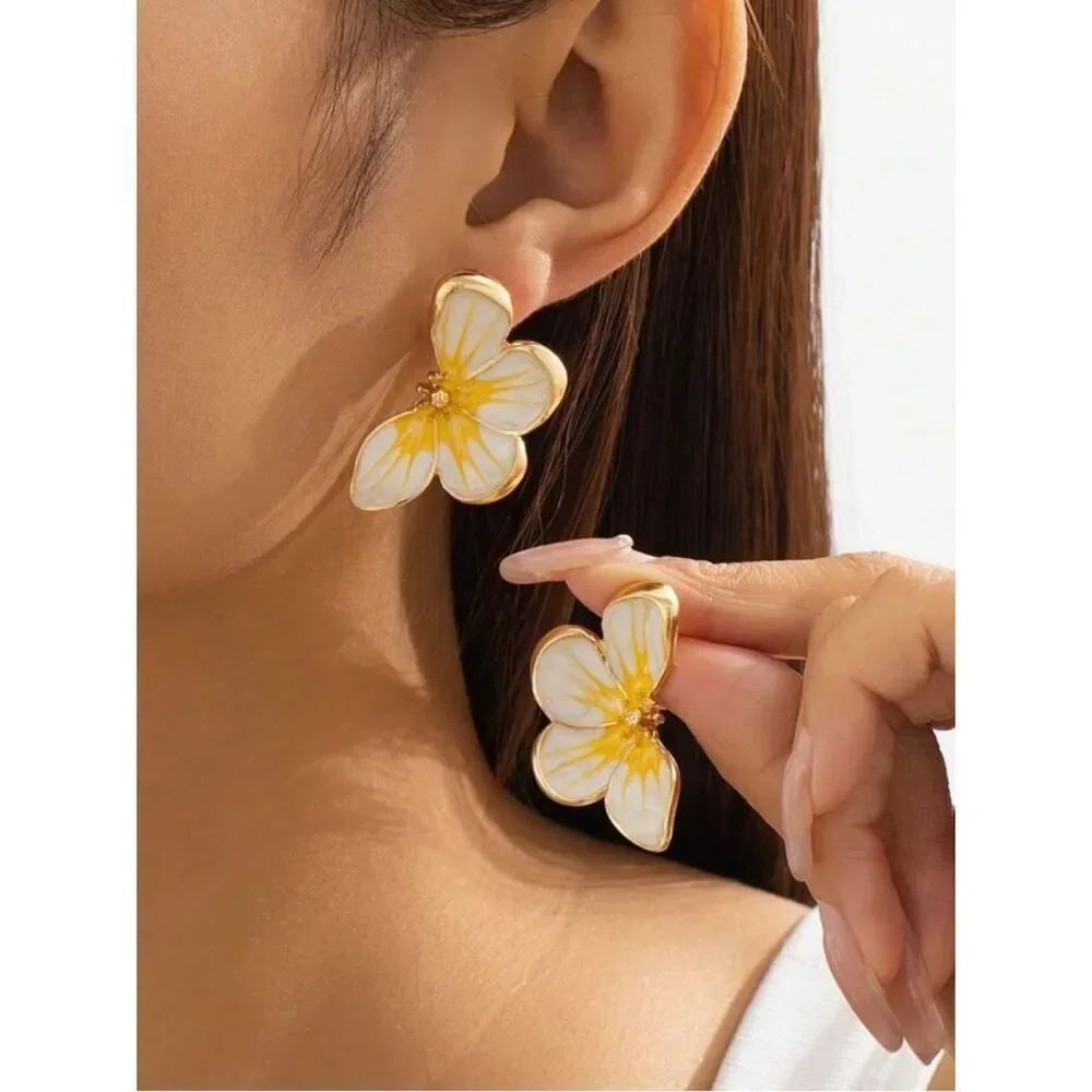 Flower earrings M1801 - Picture 2 of 7